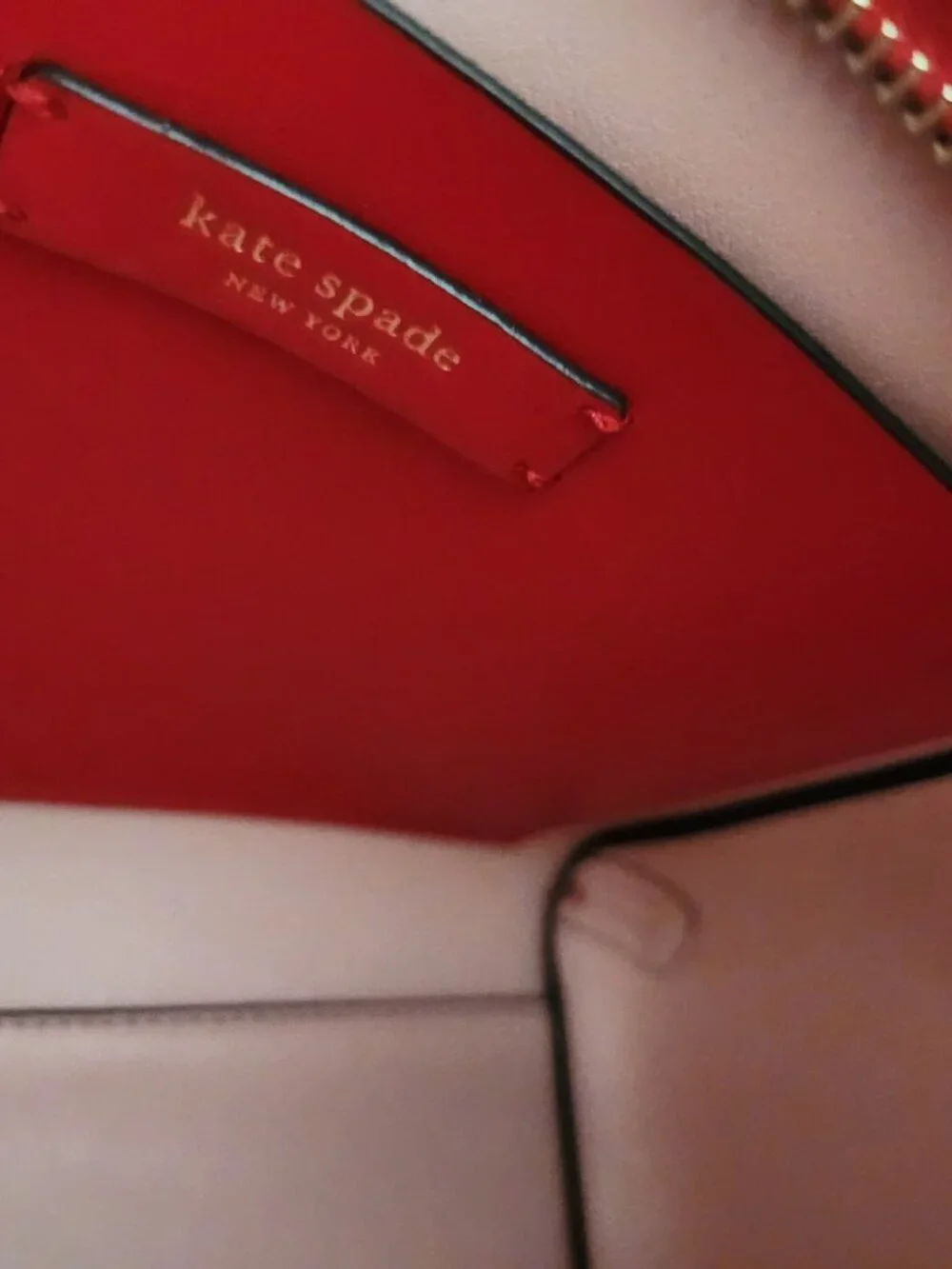 New Kate Spade NY Mina Red Leather Scalloped Shoulder Bag Purse